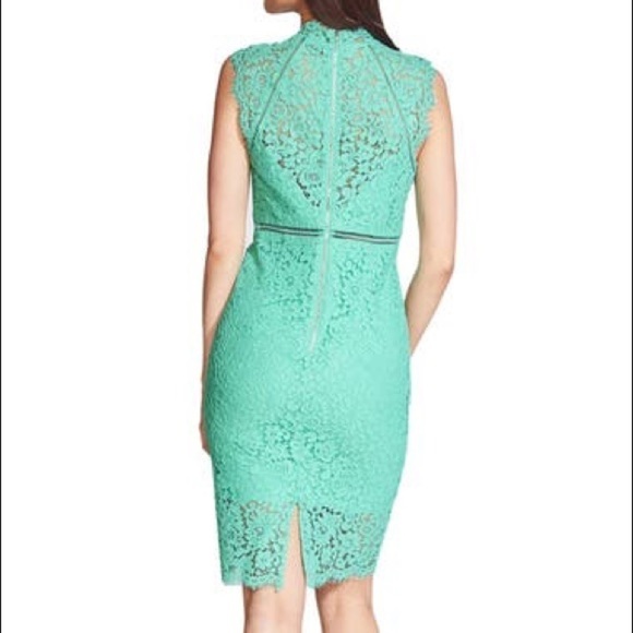 Bardot NWOT Lace Sheath Mint Green Cocktail Dress - Picture 2 of 10